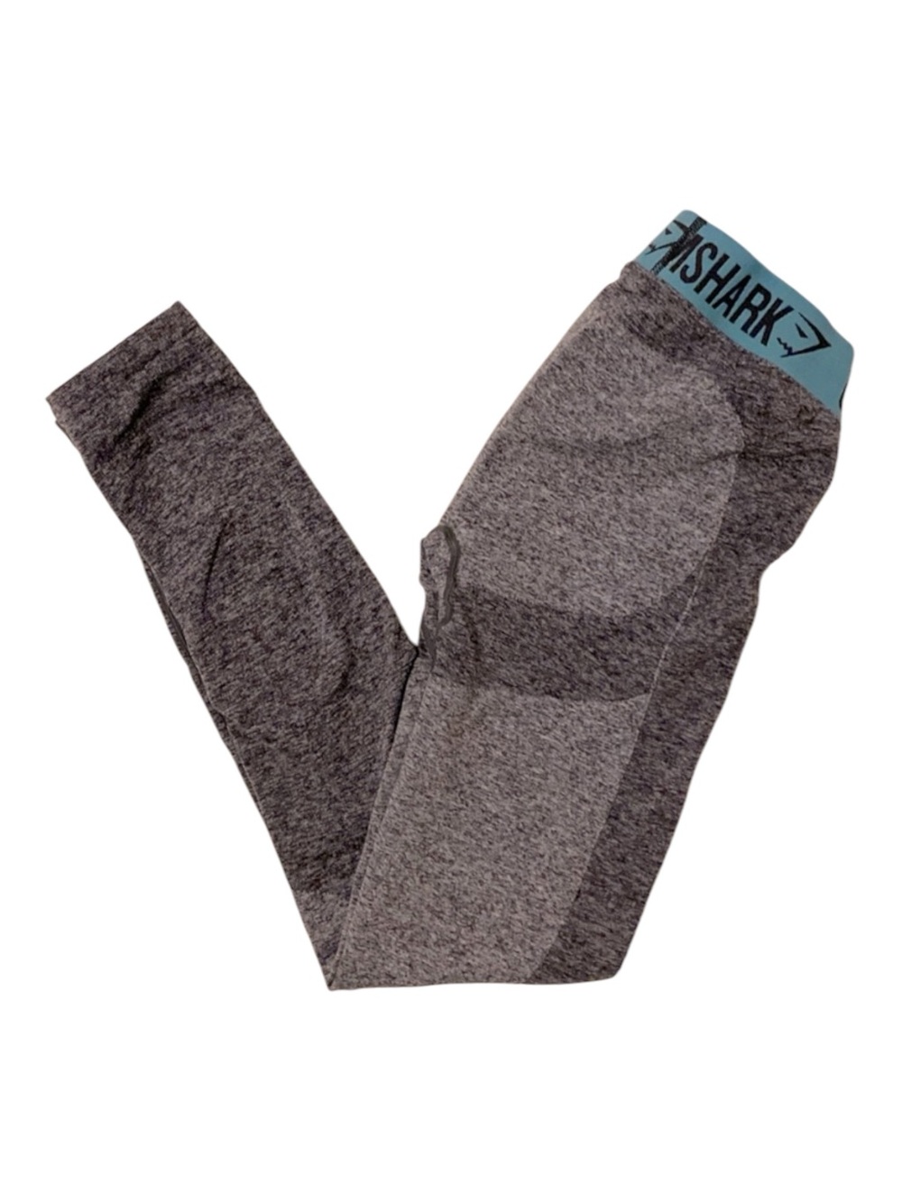 Gymshark Dry Full Length, Low Rise Leggings. Teal Waistband. Sz. M